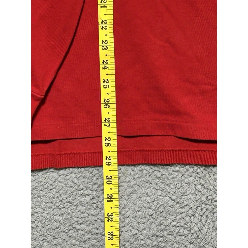 Polo Ralph Lauren Long Sleeve Polo Shirt Mens L Red Cotton Pony Logo